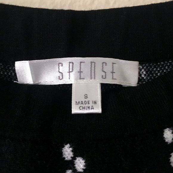 *Buy One Get One Free* Spense Black Chevron and White Border Knit Women's Skirt - Picture 4 of 5